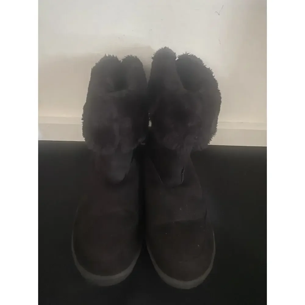 Seven 7 Dials Women's Mid-Calf Faux Fur Winter Boots Black Size 9 Snow boots